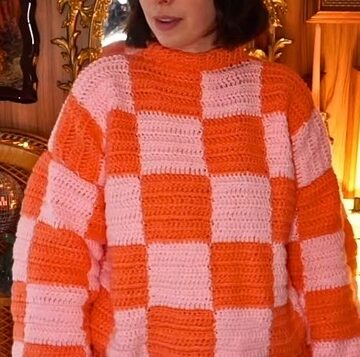 Crochet a Checkerboard Sweater 5