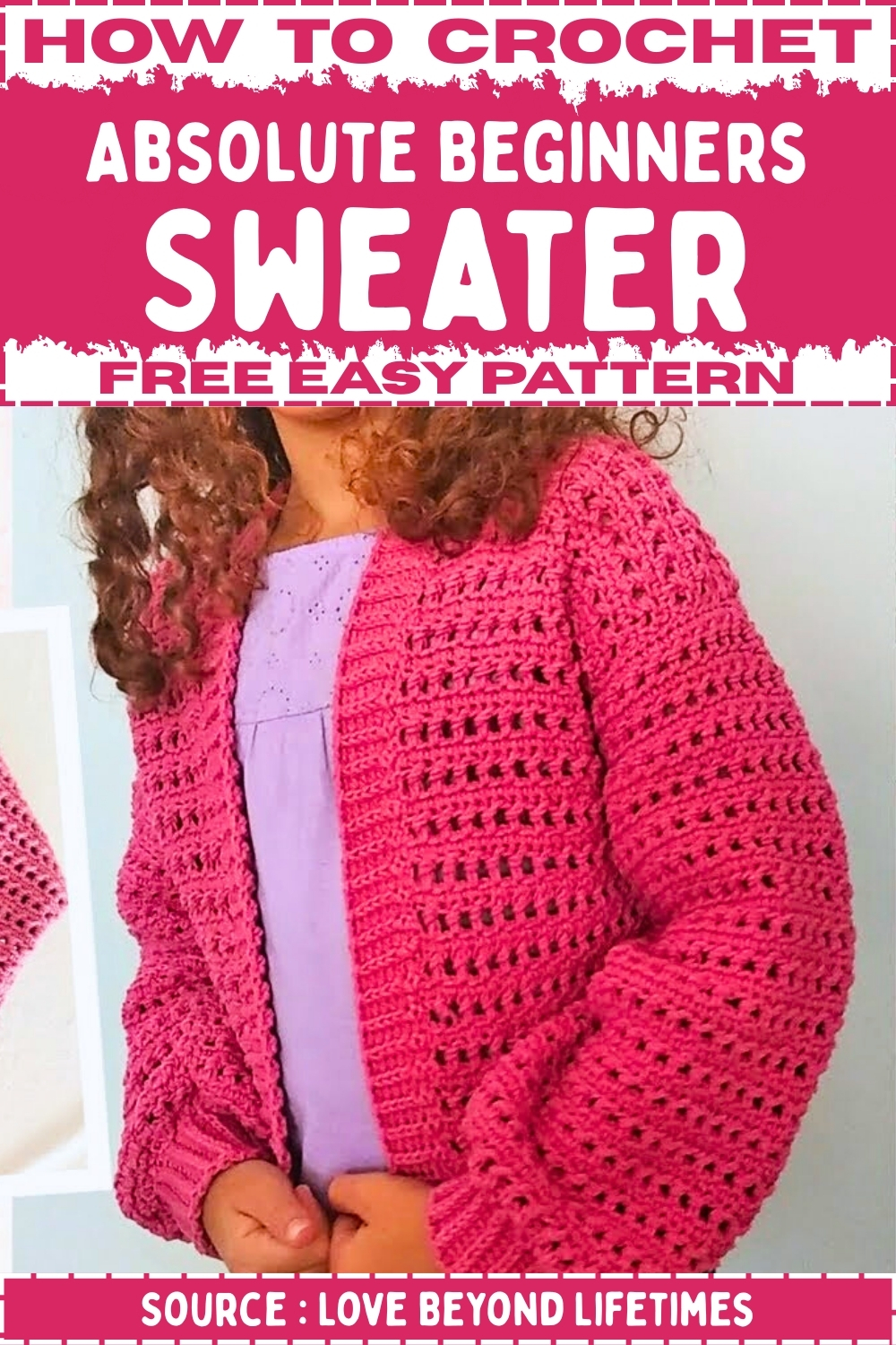 Crochet Absolute Beginners Sweater Free Easy Pattern