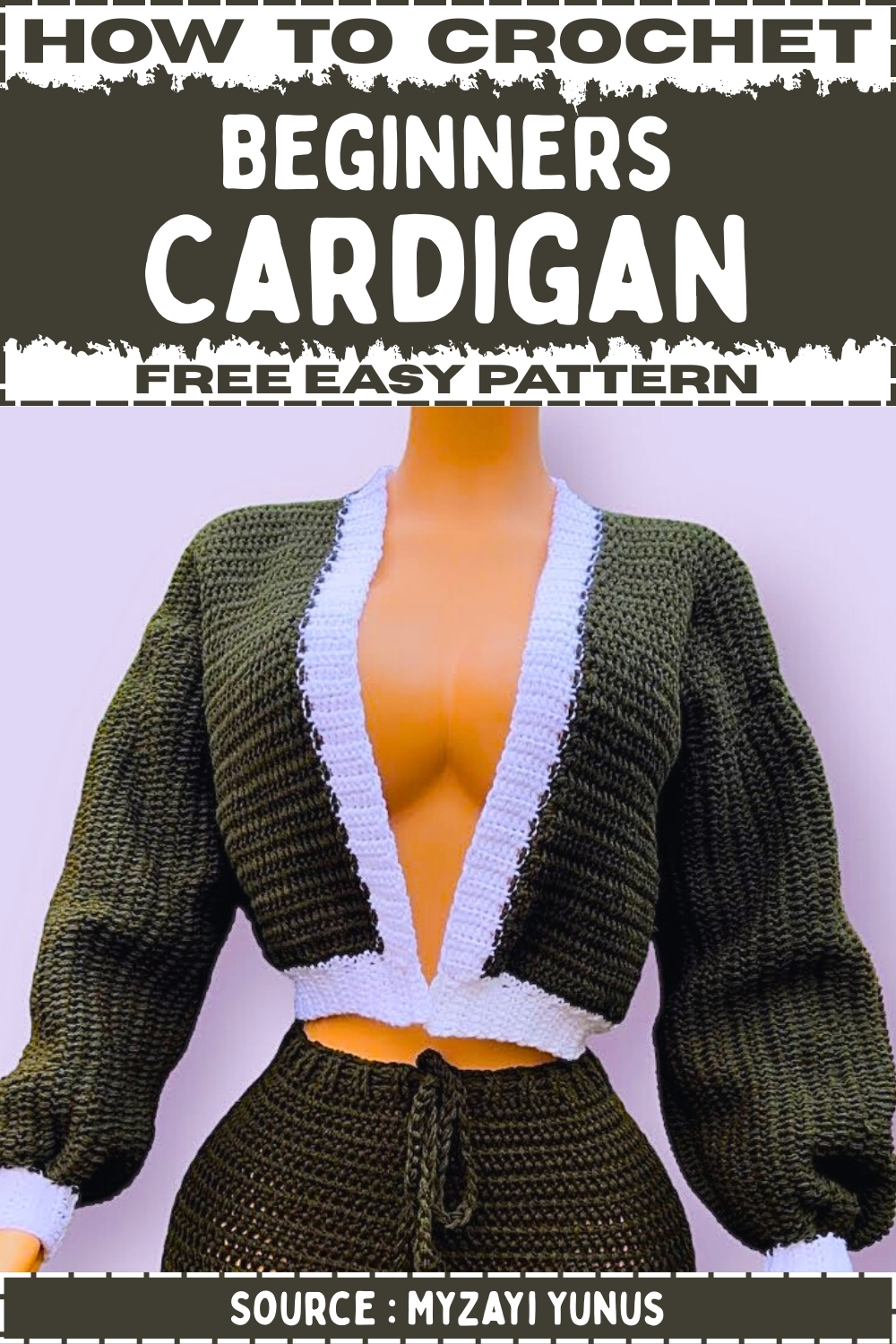 Crochet Beginners Cardigan Free Easy Pattern