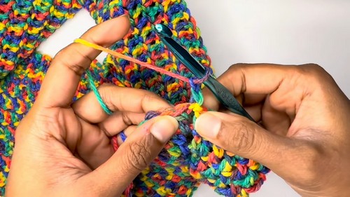 Crochet Colorful Raglan Sweater 2