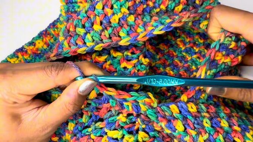 Crochet Colorful Raglan Sweater 3