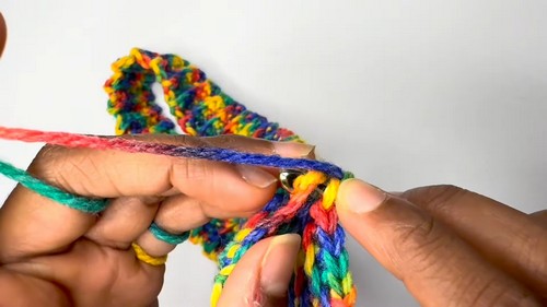 Crochet Colorful Raglan Sweater 1