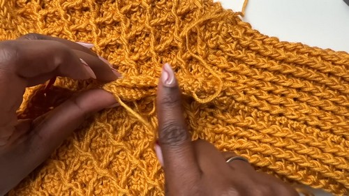 Crochet Diamond Sweater Scarf 4