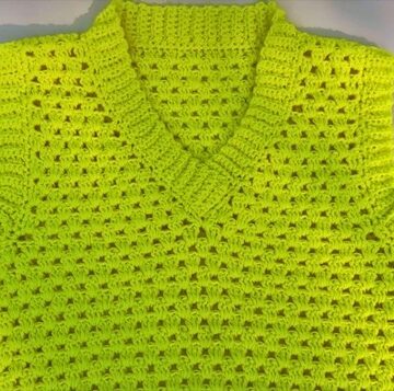 Crochet Modern Mens Vest 5