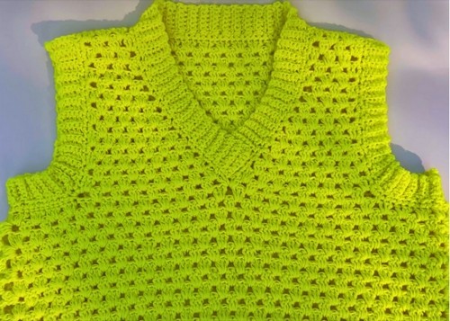 Crochet Modern Mens Vest 5