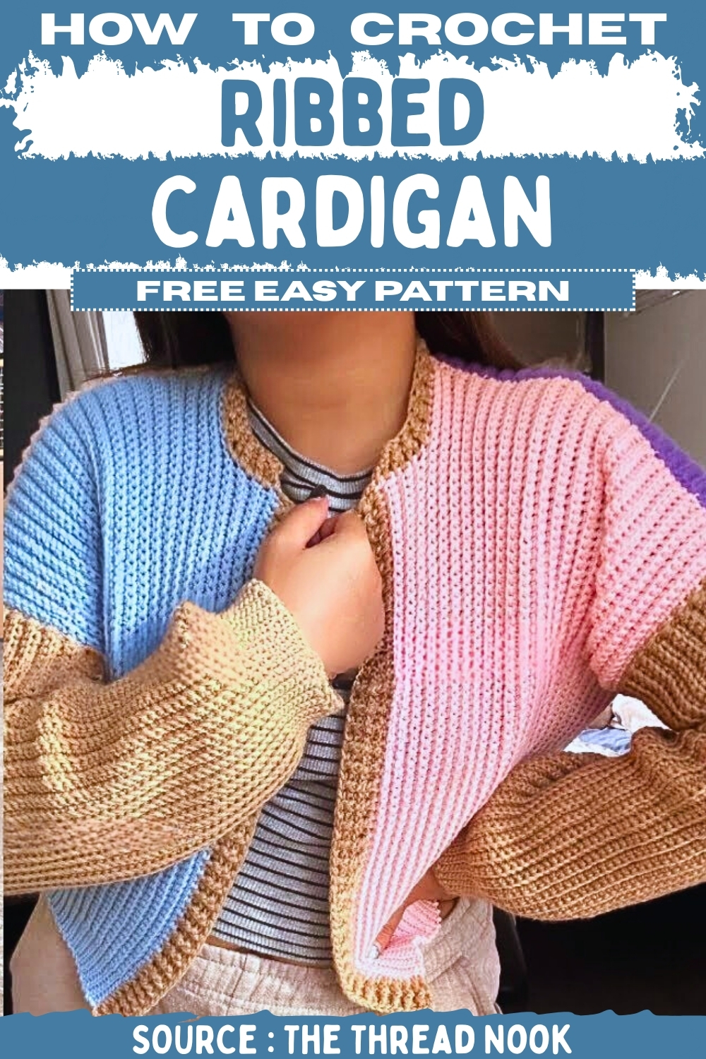 Crochet Ribbed Cardigan Free Easy Pattern