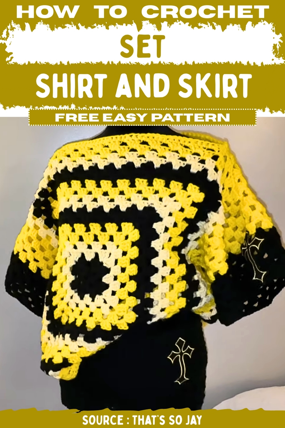 Crochet Set Shirt and Skirt Free Easy Pattern