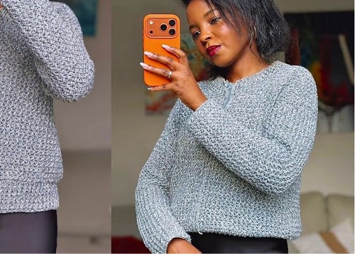 Crochet Textured Zip Up Jacket 5