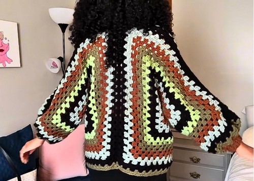 CrochetModern Hexagon Cardigan Easy Pattern 4