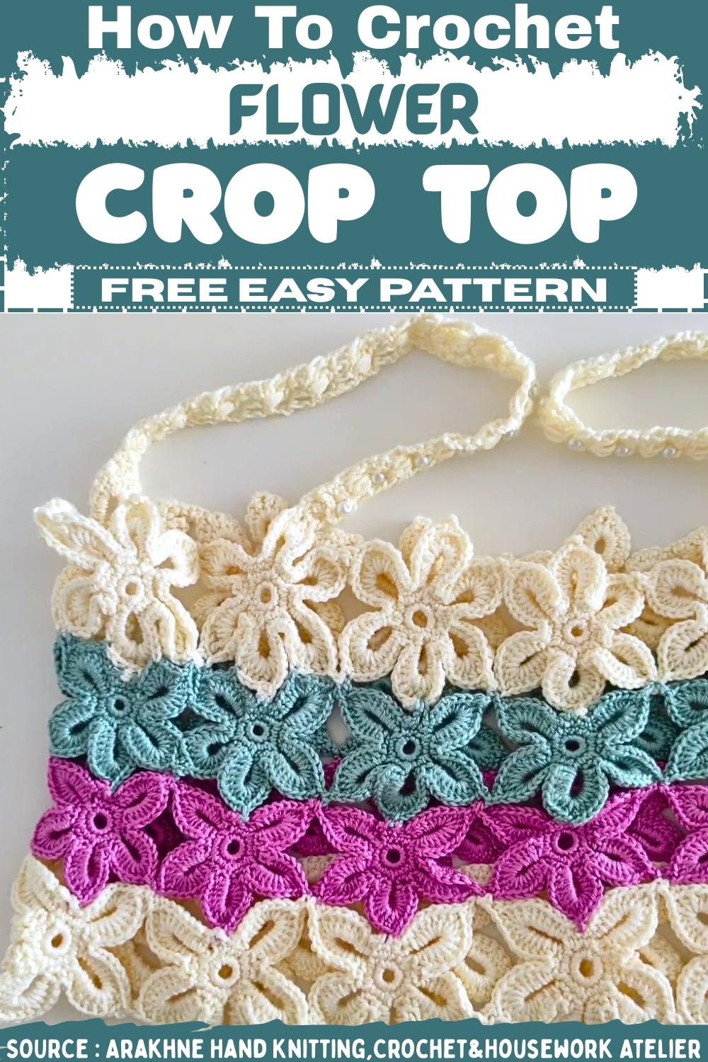How To Crochet Flower Crop Top