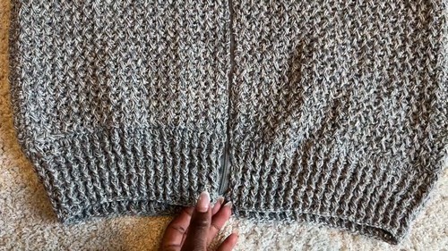 Crochet Textured Zip Up Jacket 4