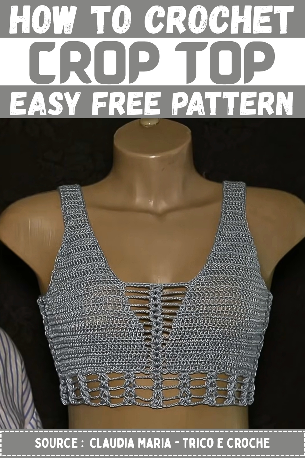 HOW TO Crochet Crop Top easy free pattern
