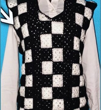 How To Crochet Granny Square Vest Free EASY Pattern 5
