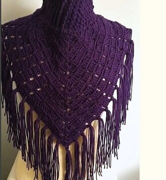 How To Crochet Triangle Shawl 4