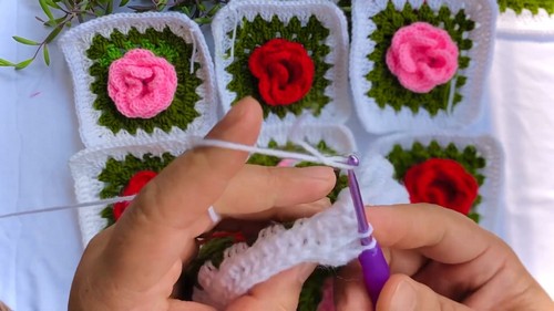 How To crochet Rose Square Cardigan Free Easy Patterns 2