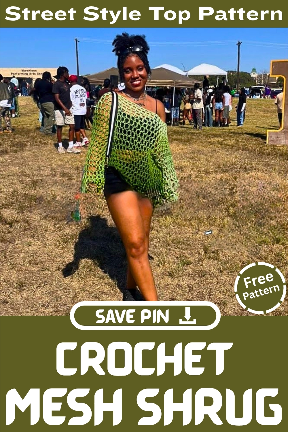 Crochet Mesh Shrug Street Style Top Pattern