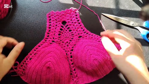 How To crochet Blouse Bra Cup Free EASY Pattern 5