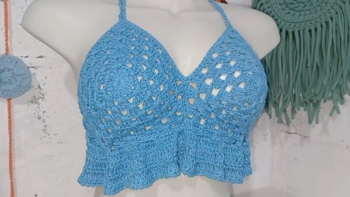 HOW TO Crochet Halter Top easy free pattern 2