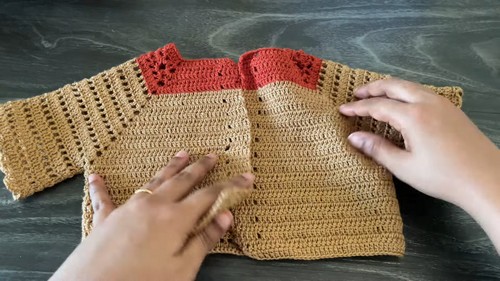 How To crochet Kids Yoke Top Free EASY Pattern 5