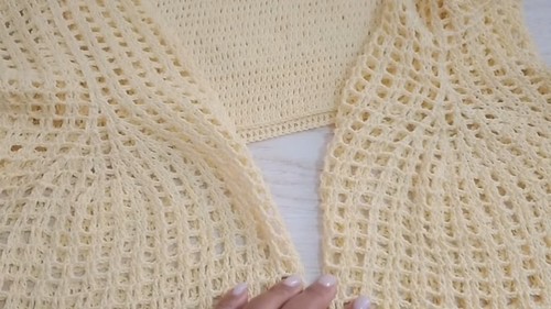 How To CROCHET Cropped Top Easy Free Pattern 3