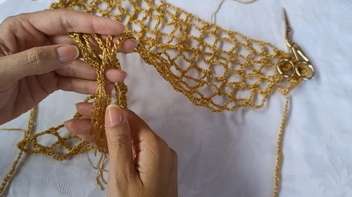 How To crochet Net Style Cropped Top Free Easy Patterns 3