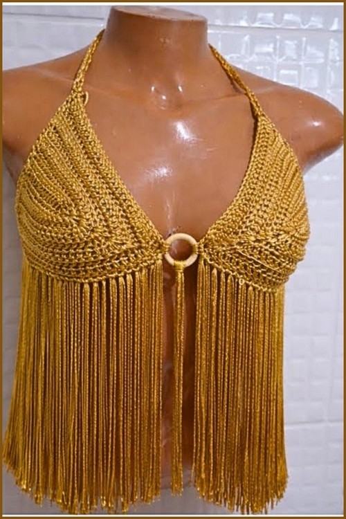 HOW TO Crochet Boho Crop Top easy free pattern 4