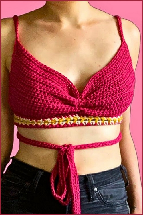 HOW TO Crochet Bralette easy free pattern 4