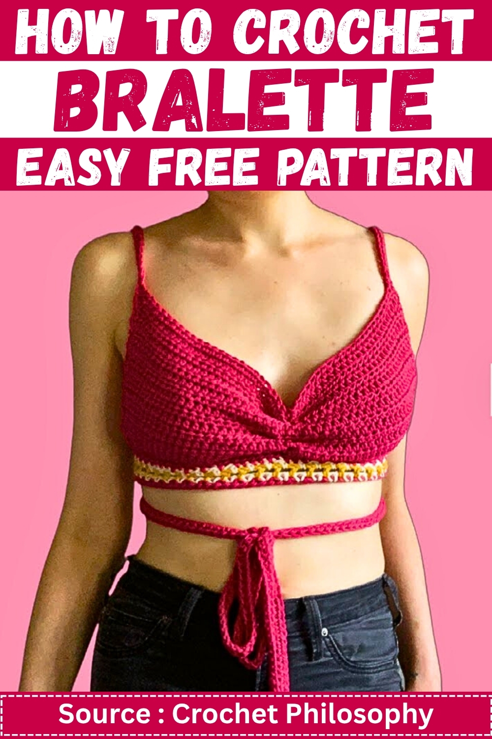 HOW TO Crochet Bralette easy free pattern