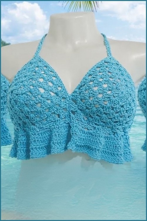 HOW TO Crochet Halter Top easy free pattern 5