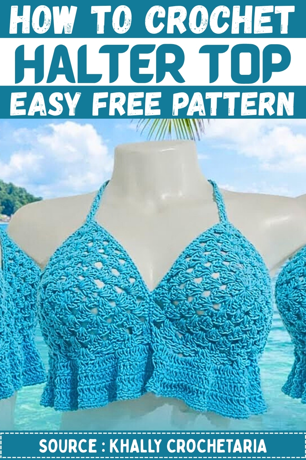 HOW TO Crochet Halter Top easy free pattern