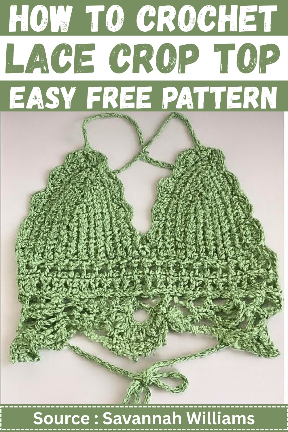 HOW TO Crochet Lace Crop Top easy free pattern (1)