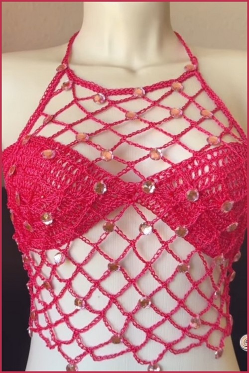 HOW TO Crochet Open Mesh Top easy free pattern 5