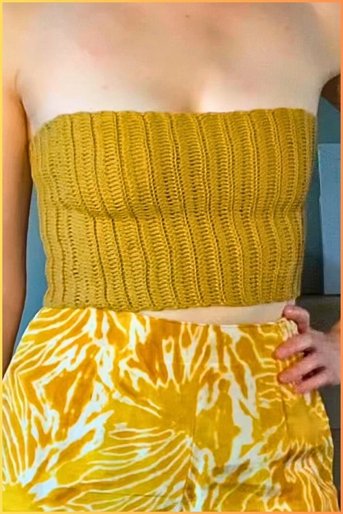 HOW TO Crochet Ribbed Tube Top easy free pattern 4