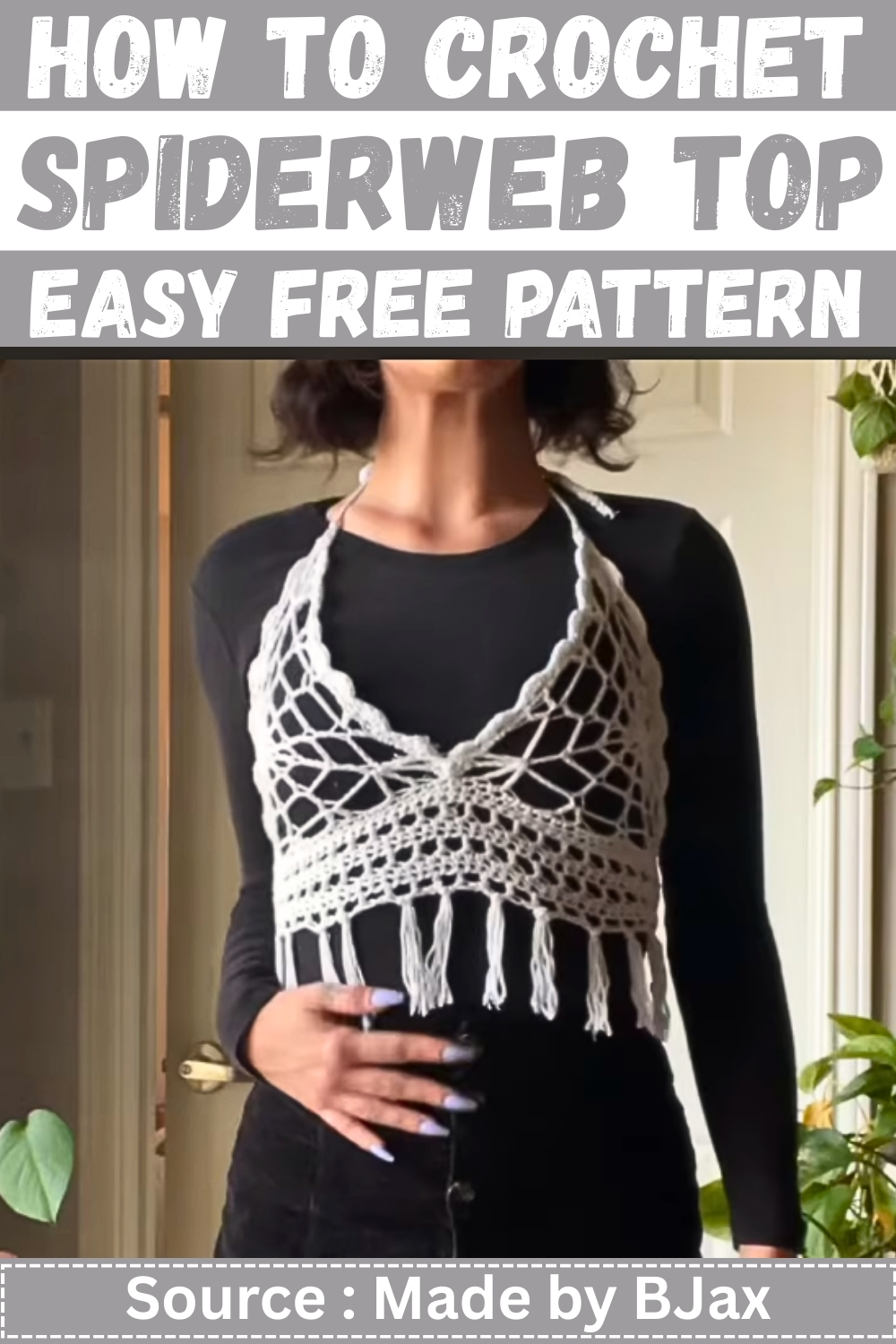 HOW TO Crochet Spiderweb Top easy free patternHOW TO Crochet Spiderweb Top easy free pattern