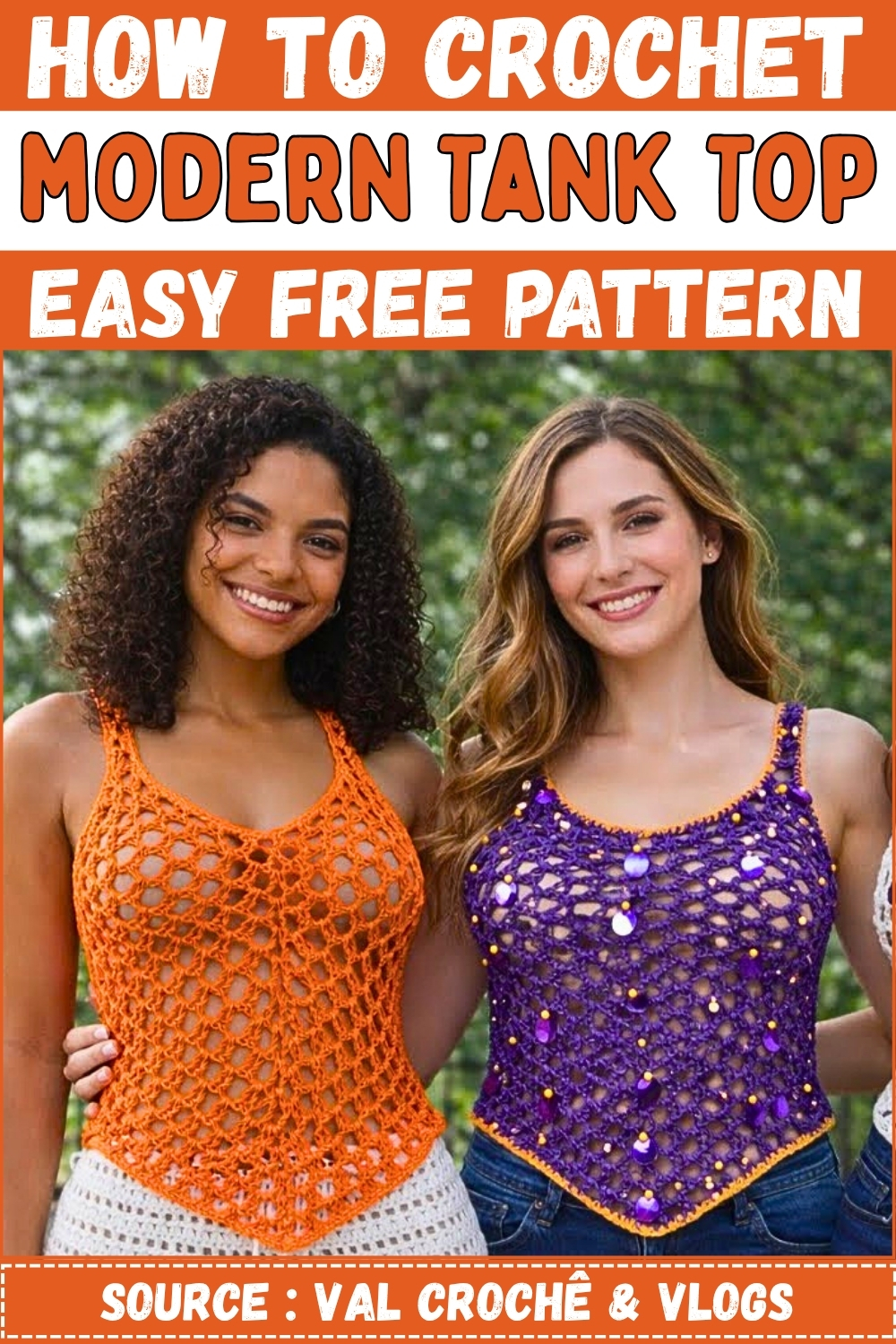 HOW TO Crochet modern Tank Top easy free pattern