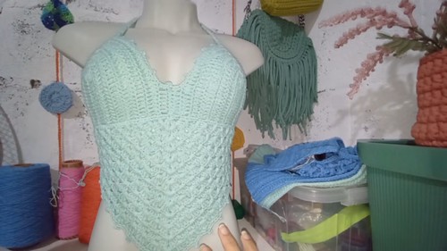 How TO Crochet Heart Halter Top 1