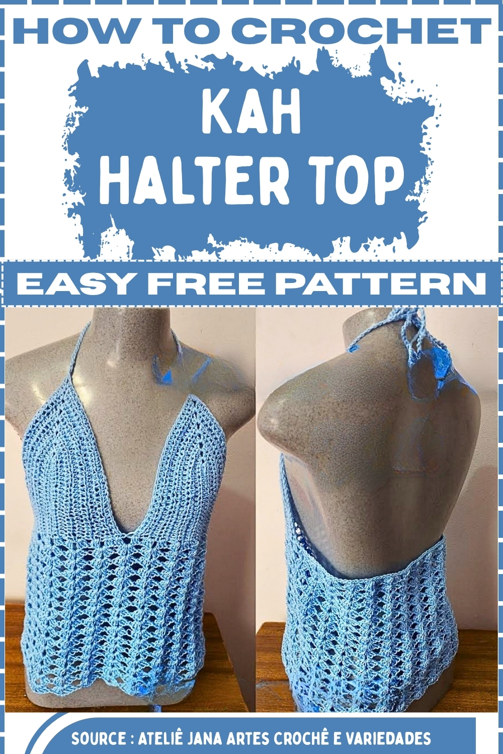 How To CROCHET Kah Halter Top Easy Free Pattern (1)