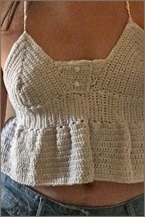 How To CROCHET Tiffany Tank Easy Free Pattern 4