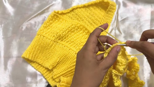 How To Crochet Ruffle Sleeve Crop Top Free Easy Pattern 3