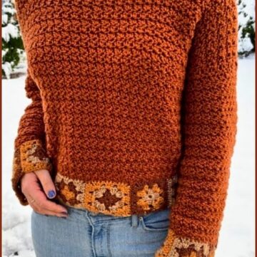 How To Crochet Granny Square Sweater Free EASY Pattern 4