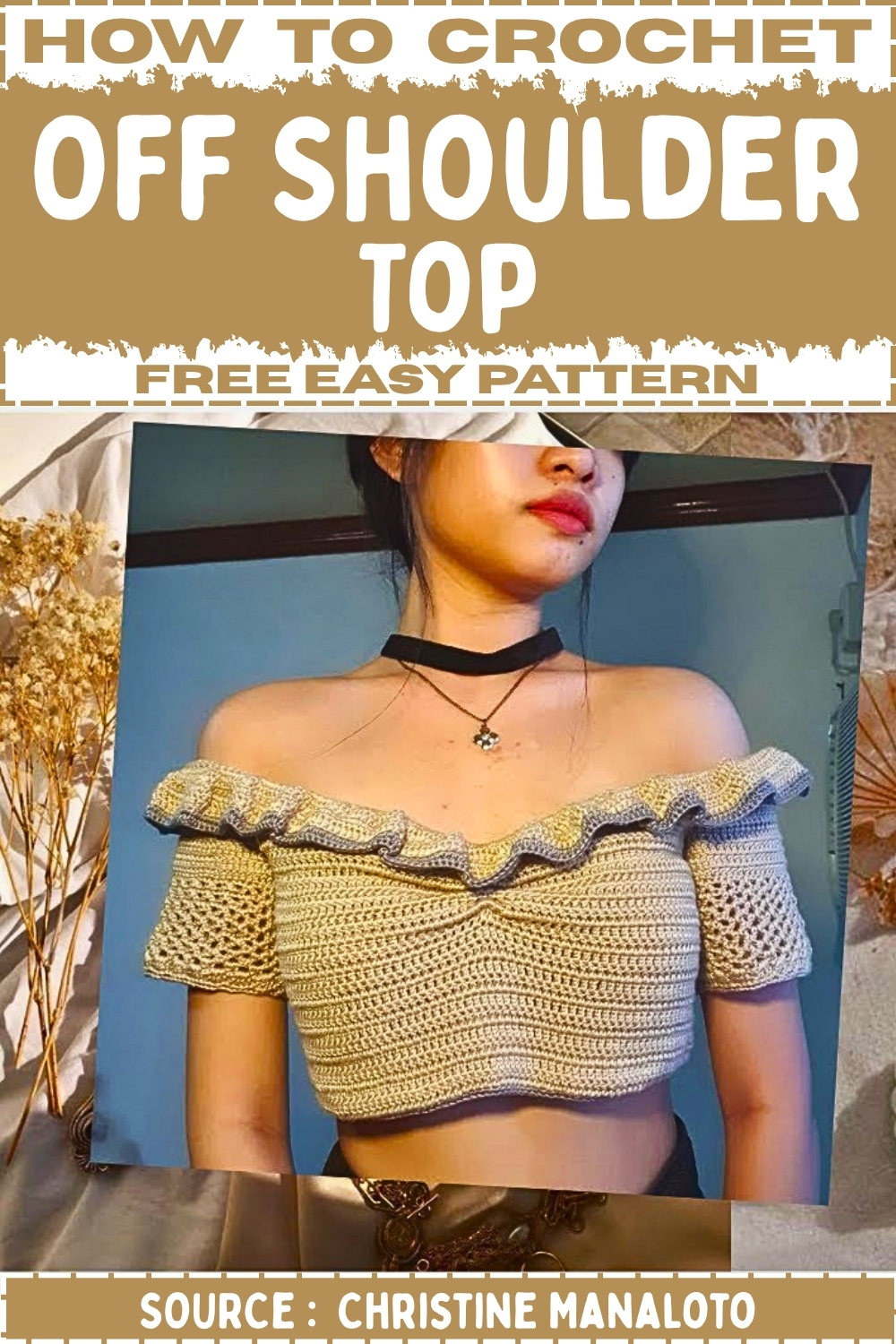 How To Crochet Off Shoulder Top Free Easy Pattern