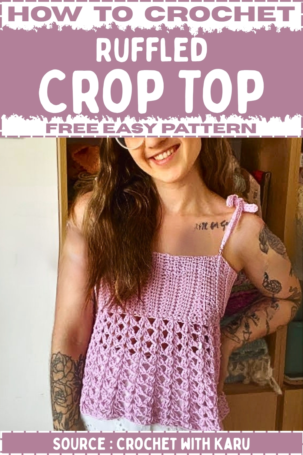 How To Crochet Ruffled Crop Top Free Easy Pattern