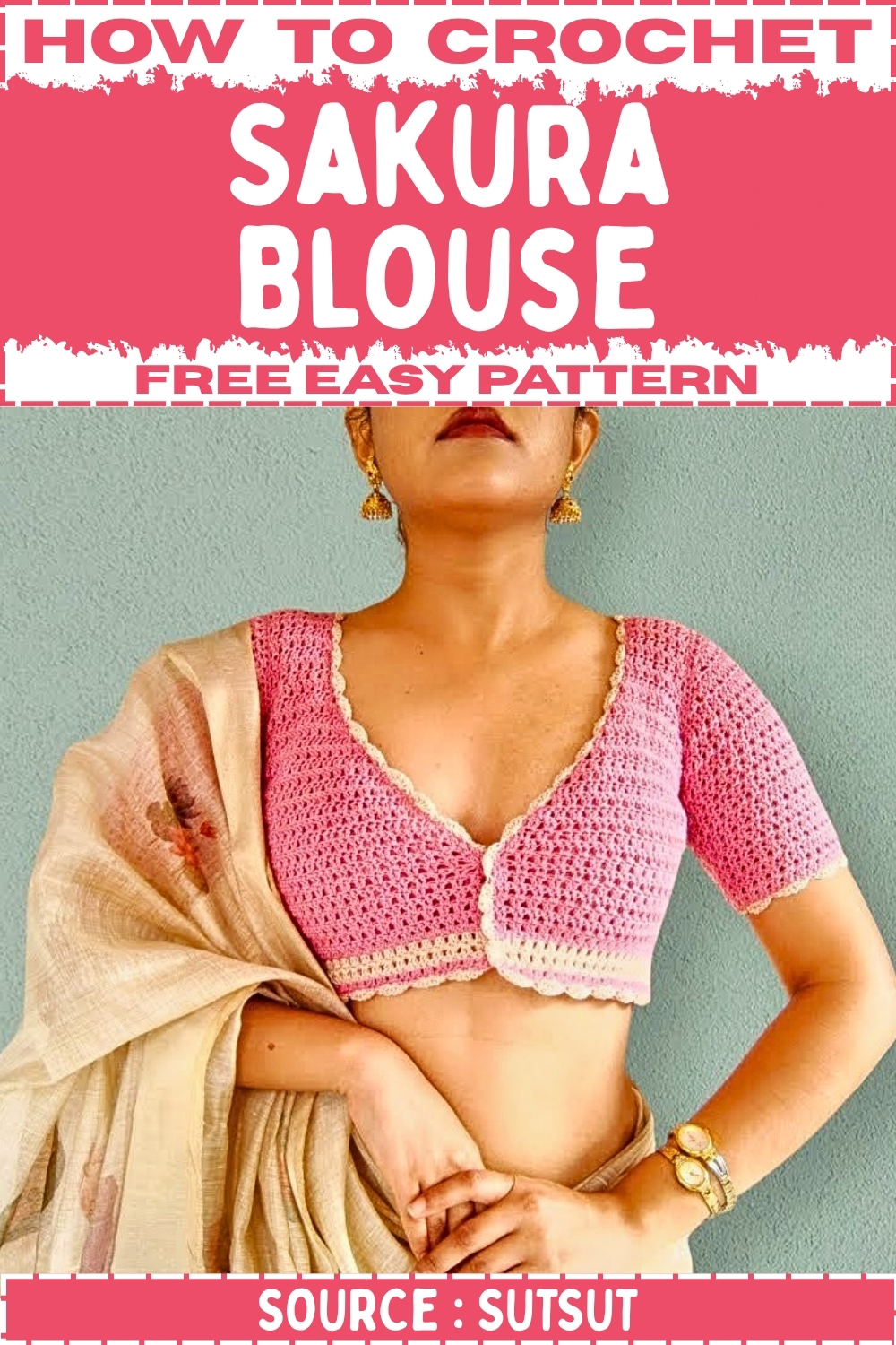 How To Crochet Sakura Blouse Free Easy Pattern