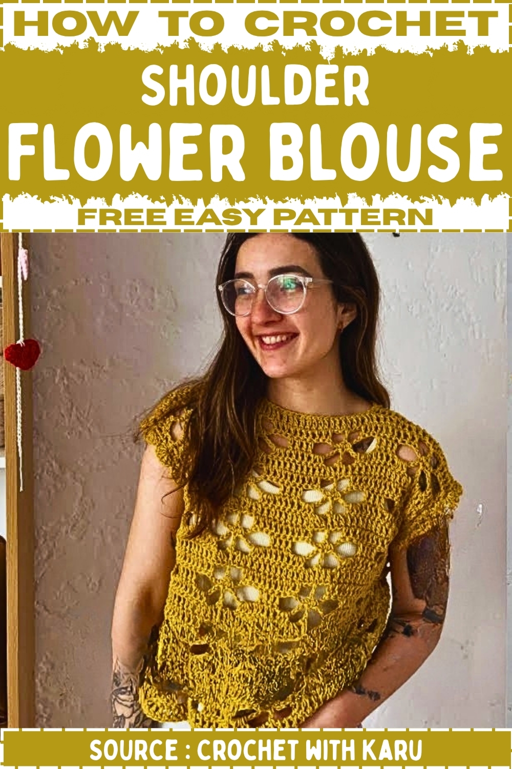 How To Crochet Shoulder Flower Blouse Free Easy Pattern
