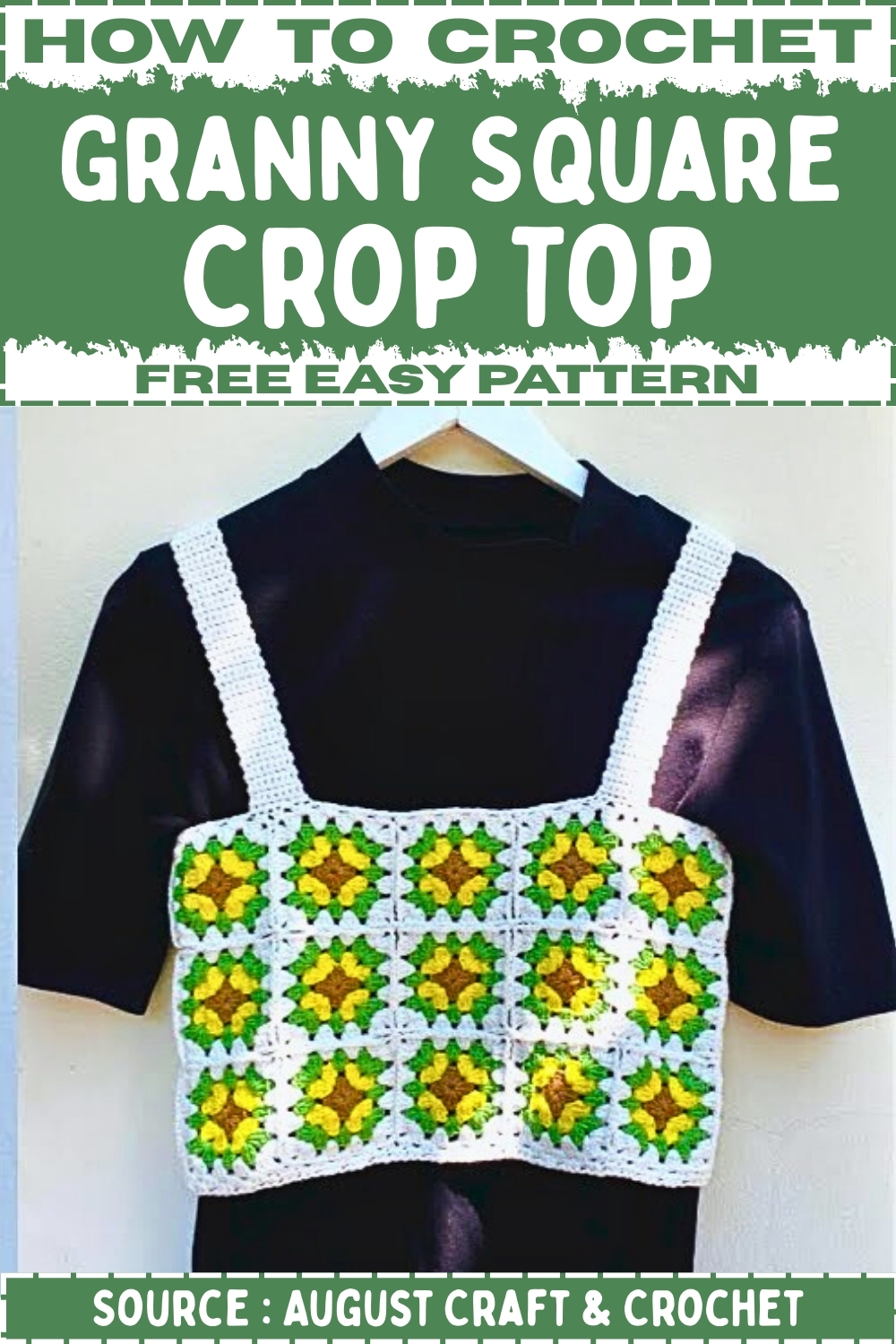How To Crochet Top Granny Square Crop Top Free Easy Pattern