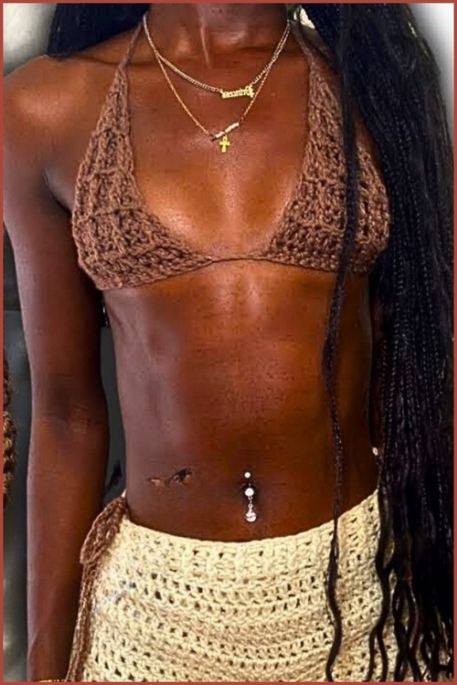 How To Crochet Waffle Bikini Top Free Easy Pattern 4