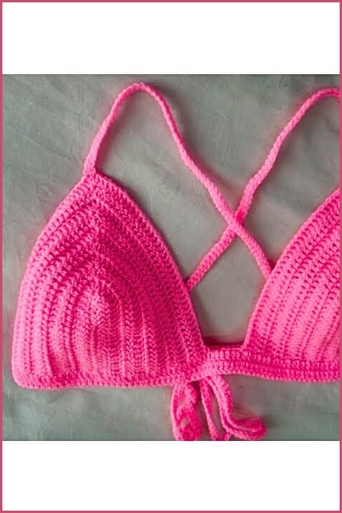 How To crochet Bikini Top Free Easy Pattern 4