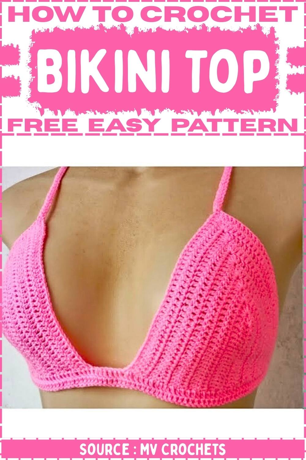 How To crochet Bikini Top Free Easy PatternHow To crochet Bikini Top Free Easy Pattern