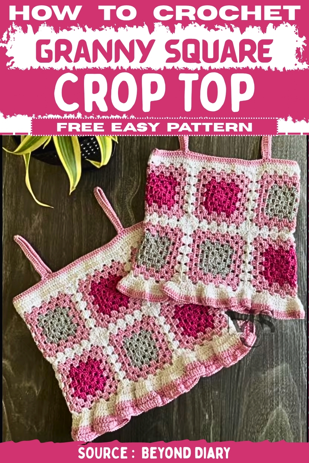 How To crochet Granny Square Crop Top Free EASY Pattern