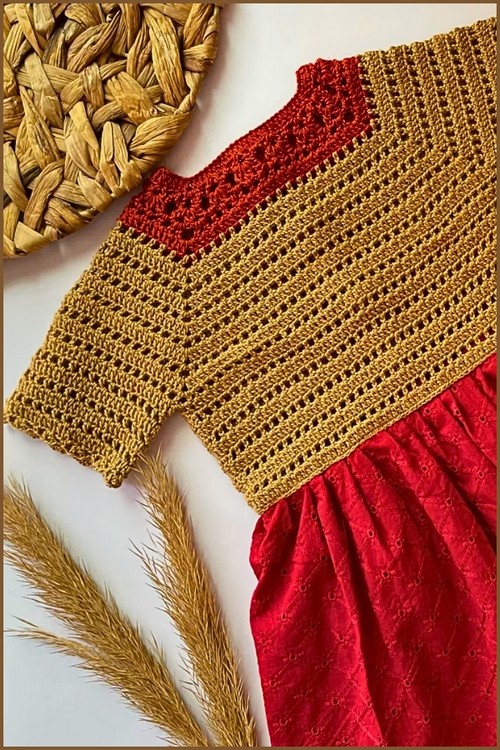 How To crochet Kids Yoke Top Free EASY Pattern 4